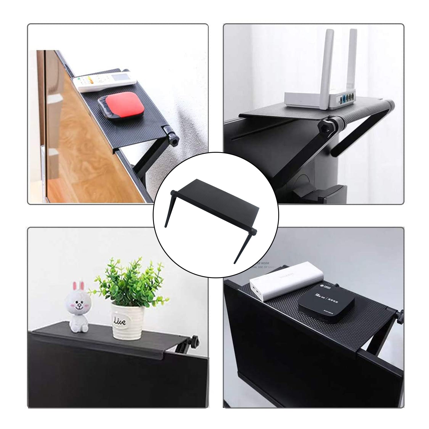 TV top shelf mount for storage of electronic devices and accessories. TV top shelf mount for storage of electronic devices and accessories.